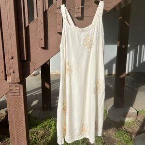 Raya Sun Cream Floral Midi Dress